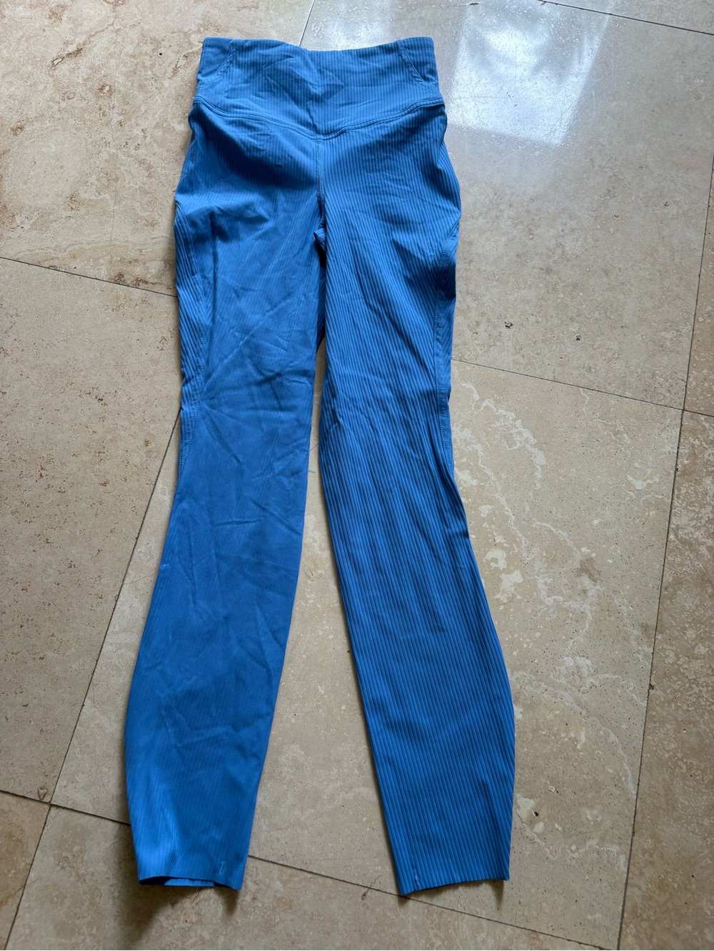 lululemon athletica Blue Ribbed Leggings
